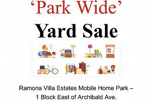 Community yard sale Ramona Villa