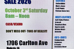 1706 Carlton Avenue, Modesto -  Garage/Sale Fall 2026 8am-Noon