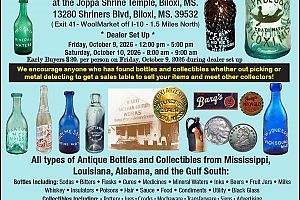 Antique Bottles, Pottery, Civil War & Table Top Collectibles