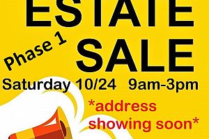 BURLINGTON Estate Sale - PHASE 1! - Sat, 10/24 (9am-3pm)