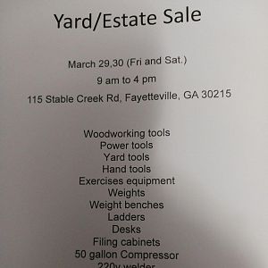 Yard sale photo in Fayetteville, GA
