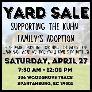 Yard sale photo in Spartanburg, SC