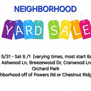 Yard sale photo in Orchard Park, NY