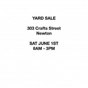 Yard sale photo in Newtonville, MA