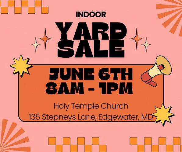 INDOOR SALE - Sat June 6 - 8 am to 1 pm (EDGEWATER - Holy Temple Church) photo
